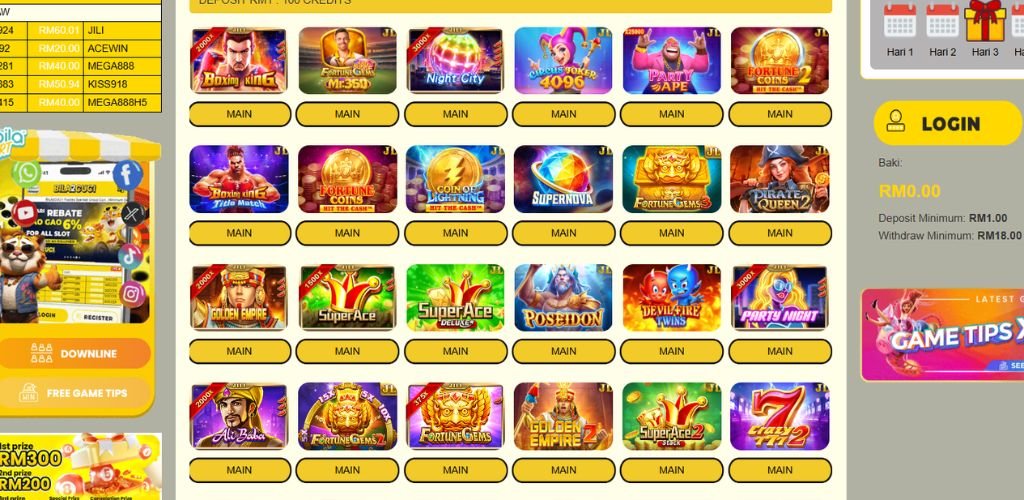 Bila2Cuci Slot Games