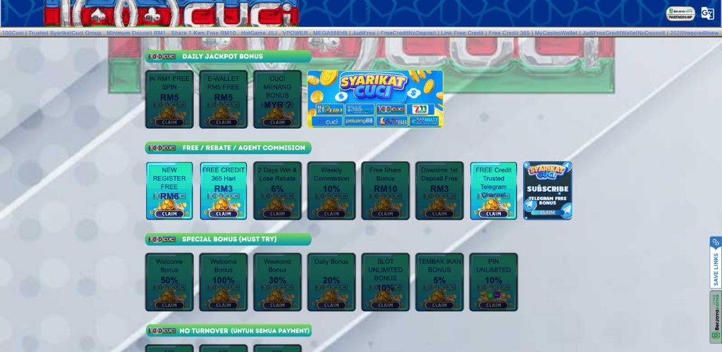 100Cuci All Casino and Free Credit Offers