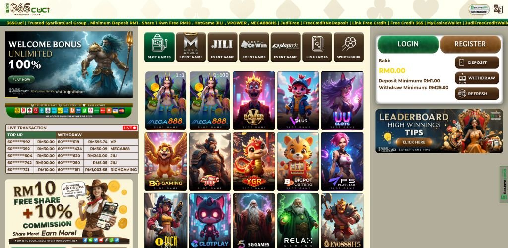 365Cuci Casino with Slot Games