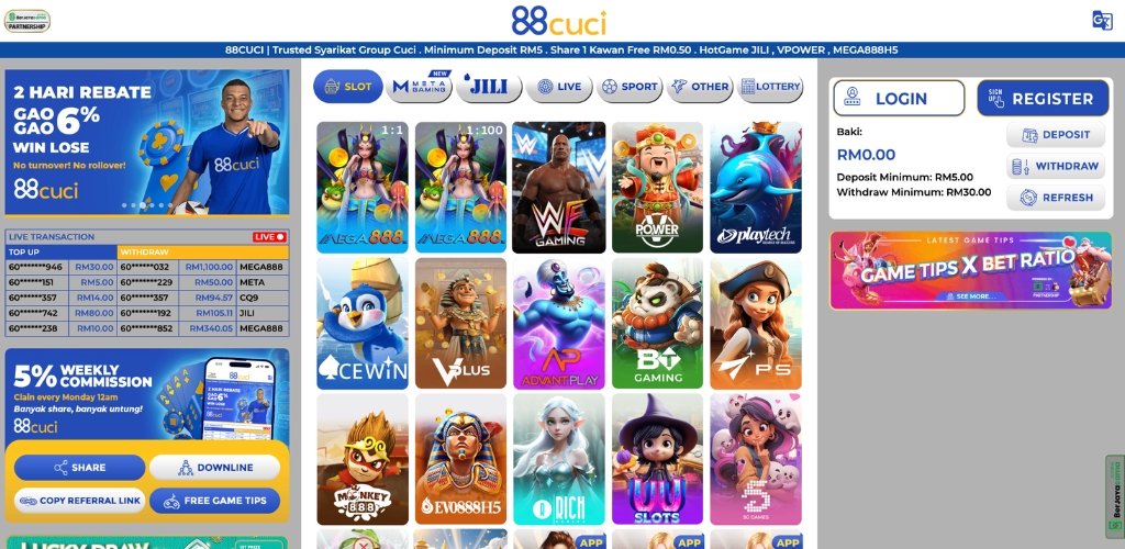 88Cuci Slot Games Malaysia
