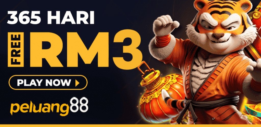 Peluang88 Free Credit 365 Hari, Daily RM3 Free Credit
