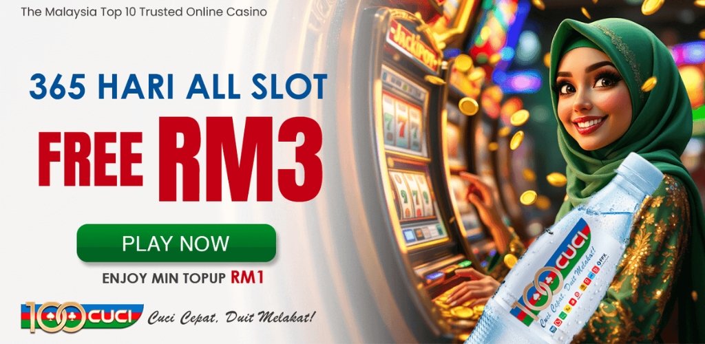 100Cuci Free Credit 365 RM3 for Slot Games