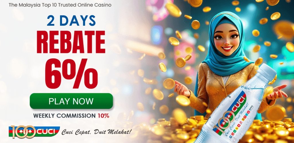 100Cuci Special Rebate 6% Bonus