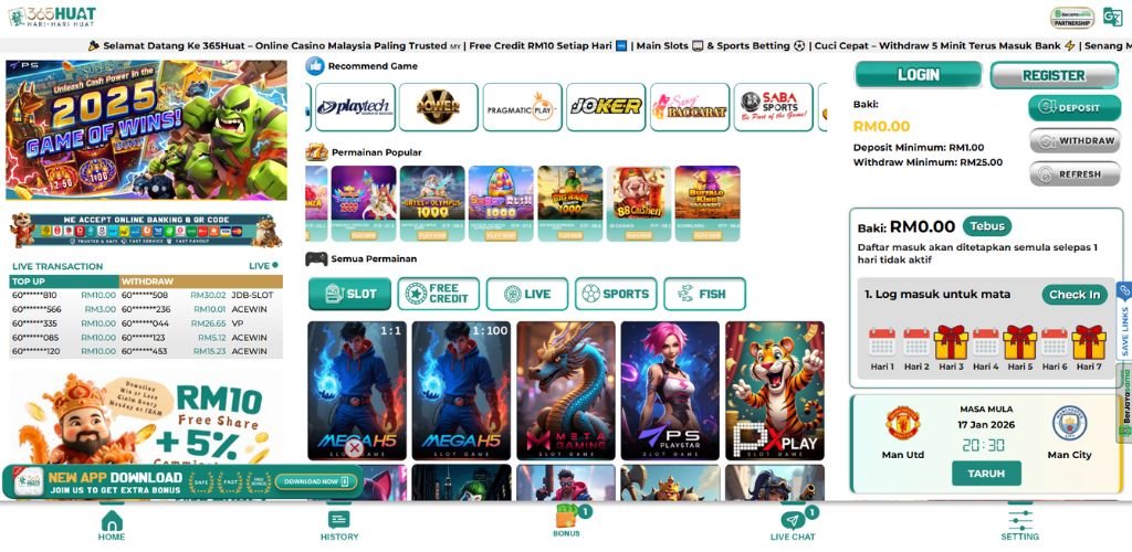 365Huat Casino Platform