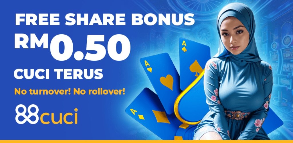 88Cuci Free Share Bonus RM0.50