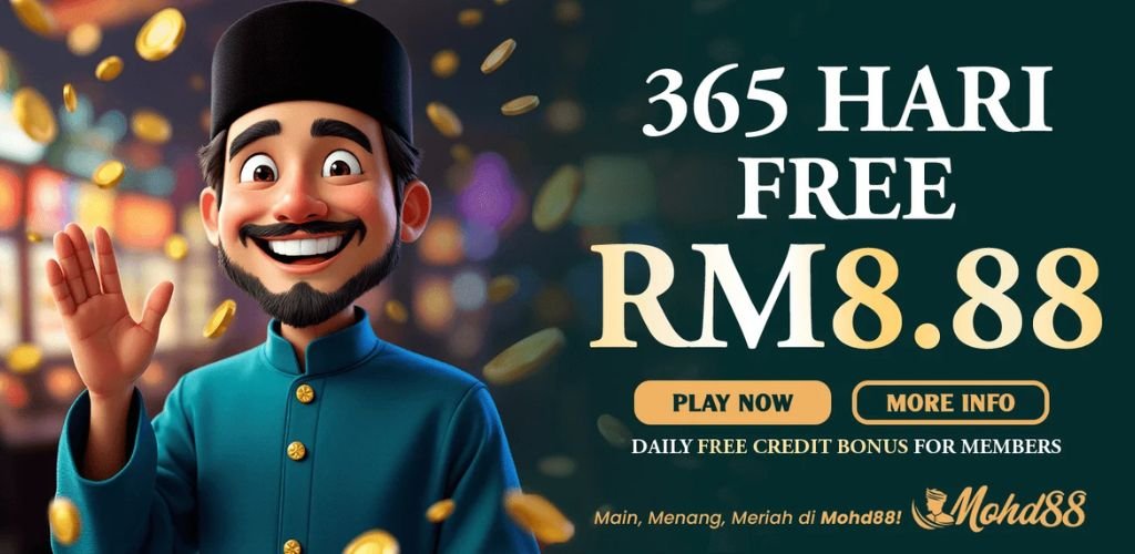 Mohd88 365 Hari Free Credit RM8.88