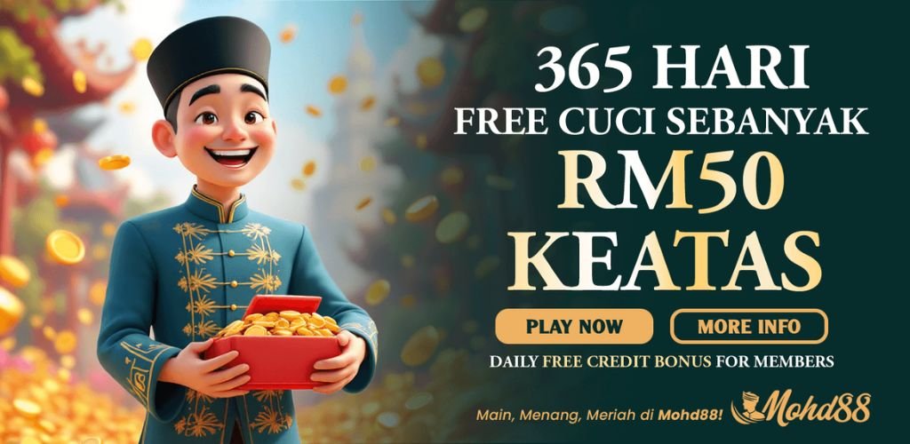Mohd88 365 Hari Free Credit Up To RM50