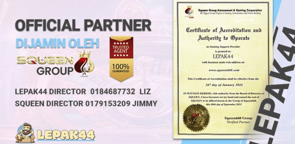 Lepak44 Official Partner - Squeen668 Partnership