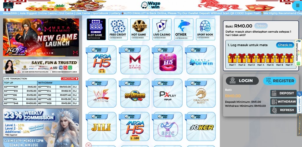 Waze2win Slot Games to Play