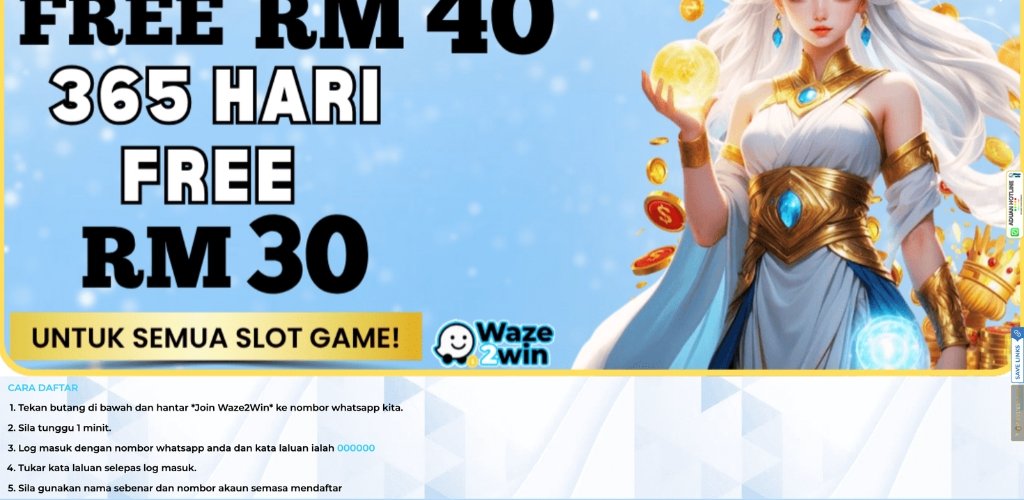 Register for FREE at Waze2win Casino